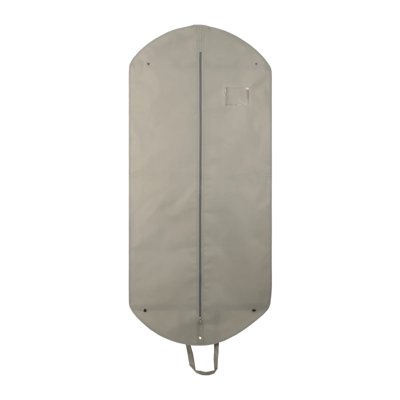grey garment bag