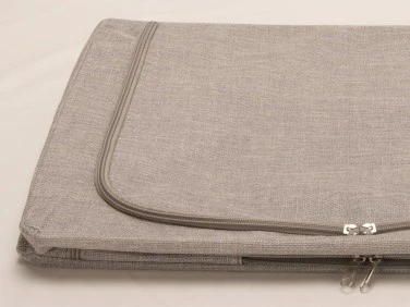 linen covered storage boxes