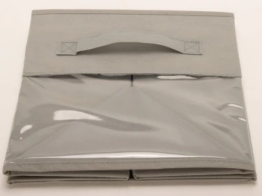 grey velour storage box