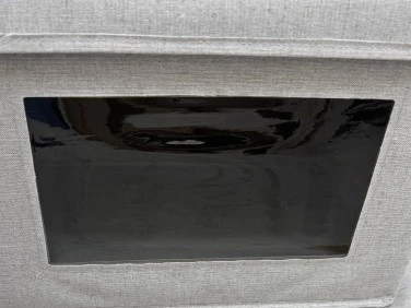 grey canvas storage boxes