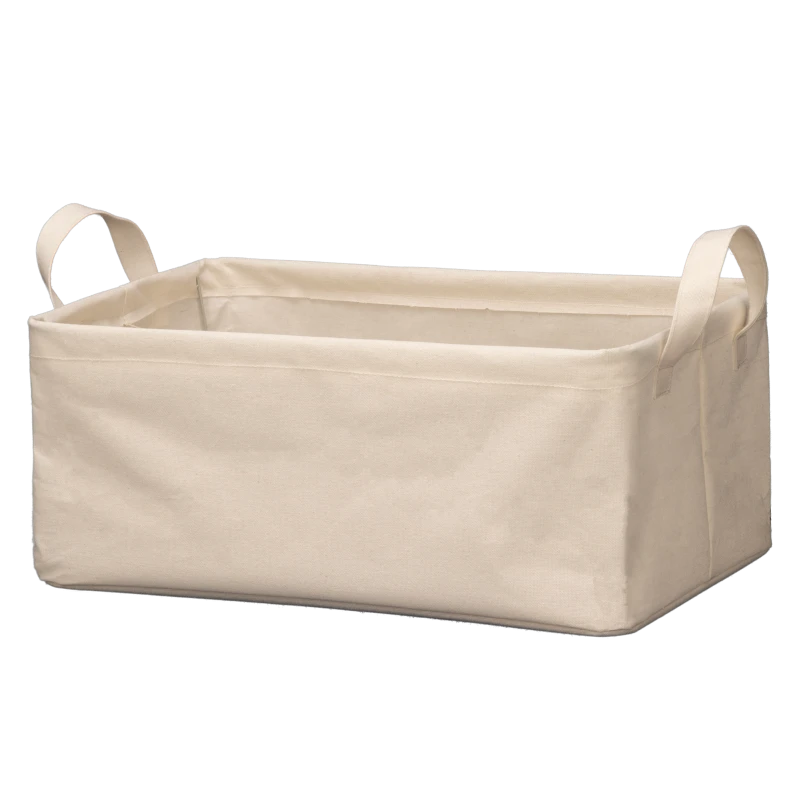 white cloth storage bins