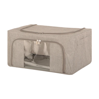Grey Linen Storage Boxes
